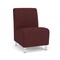 Lesro Siena Lounge Reception Armless Guest Chair, Brushed Steel, RF Nebbiolo Upholstery SN1102 - alternate 1